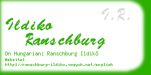 ildiko ranschburg business card